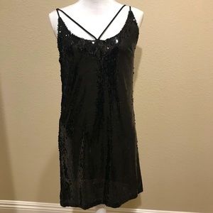 New. Sexy Black Sequin Little Black Dress
